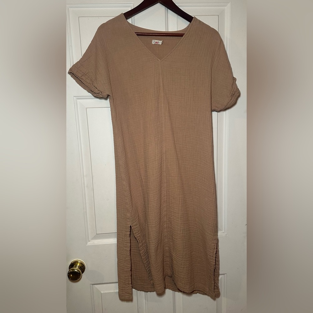 Faherty Short Sleeve Midi Length Dream Organic Cotton Maggie‎ Dress Size XS/S.